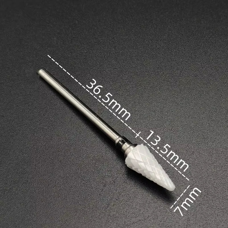 Ceramic Carbide Nail Drill Bit Rotate Burr Milling Nail Cutter Bits Electric Drill Machine for Manicure Pedicure Tools