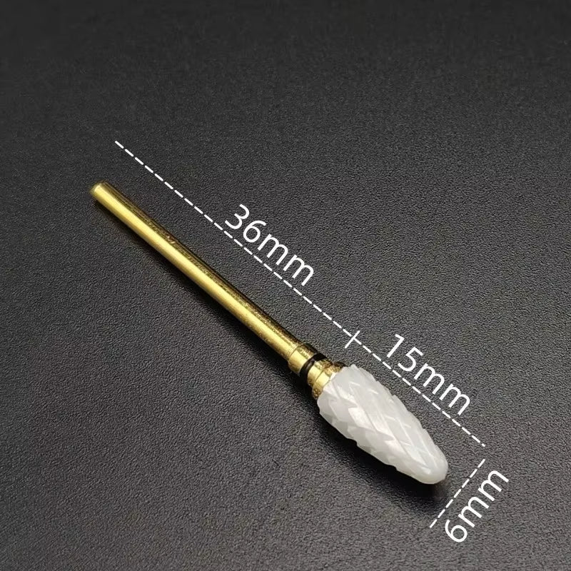 Ceramic Carbide Nail Drill Bit Rotate Burr Milling Nail Cutter Bits Electric Drill Machine for Manicure Pedicure Tools
