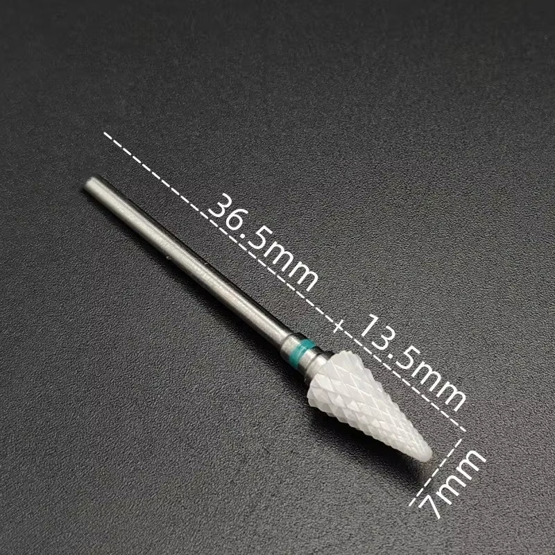 Ceramic Carbide Nail Drill Bit Rotate Burr Milling Nail Cutter Bits Electric Drill Machine for Manicure Pedicure Tools