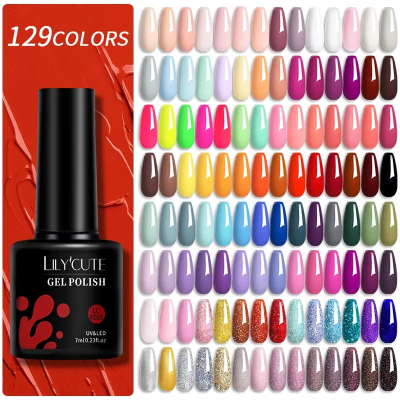 Vernis gel semi-permanent, nuancier des 129 couleurs — vue 2