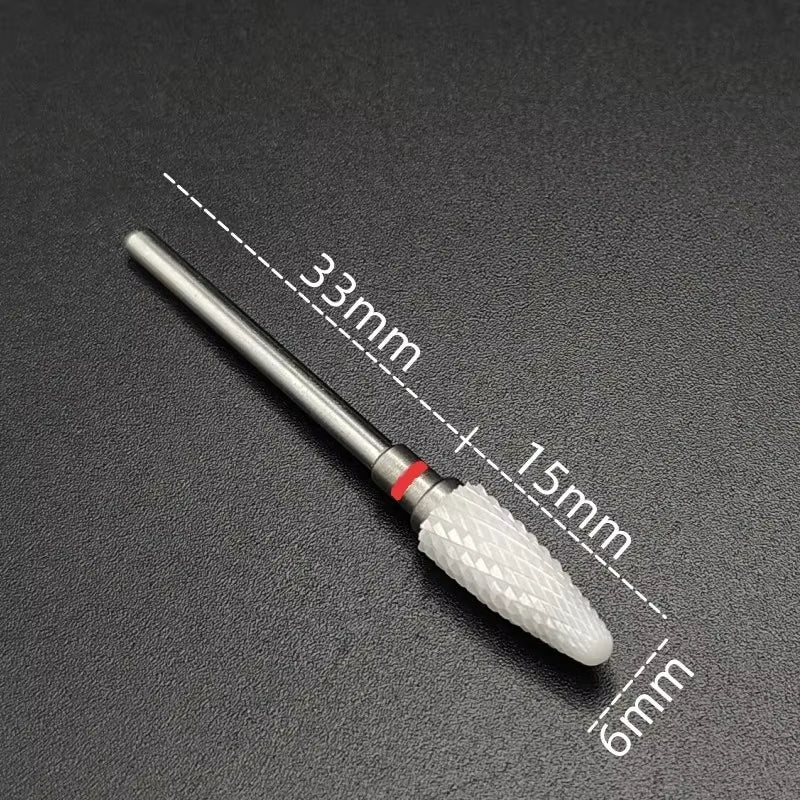 Ceramic Carbide Nail Drill Bit Rotate Burr Milling Nail Cutter Bits Electric Drill Machine for Manicure Pedicure Tools