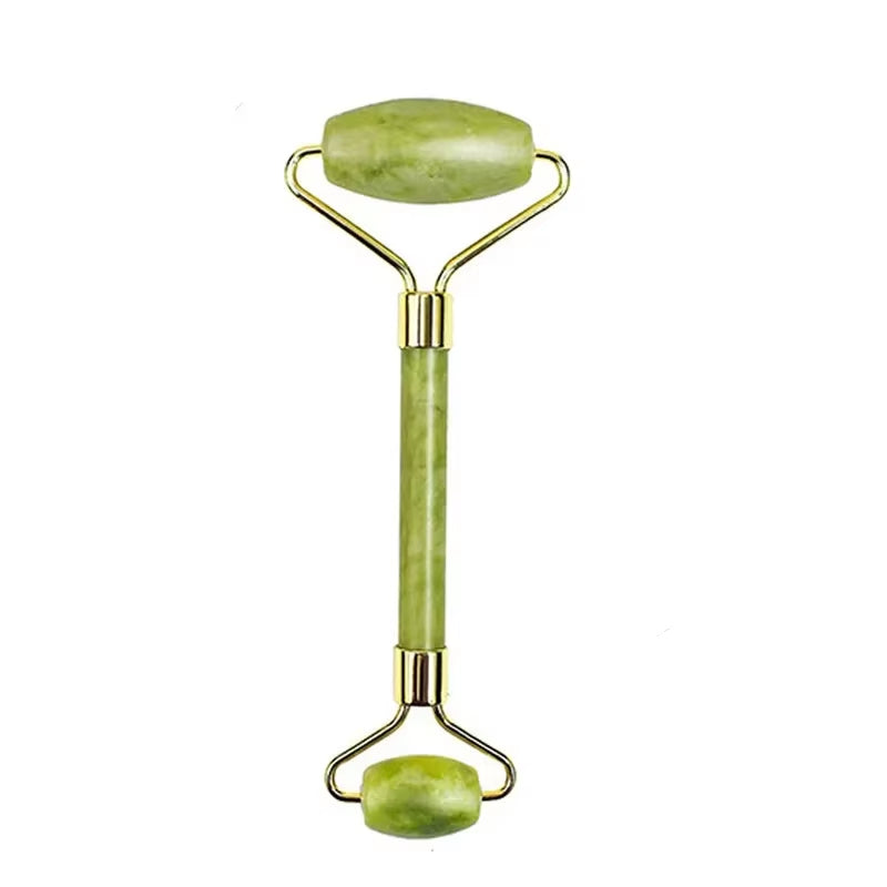 Natural Jade Roller Massager for Face Roller Facial Lifting Anti-Wrinkle Gua Sha Jade Stone Face Massager Beauty Skin Care Tool