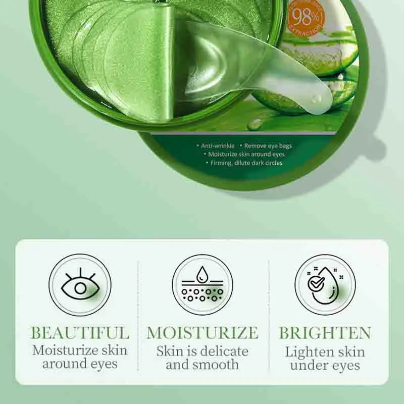 Patchs yeux à l'aloe vera, texture hydrogel — vue 4