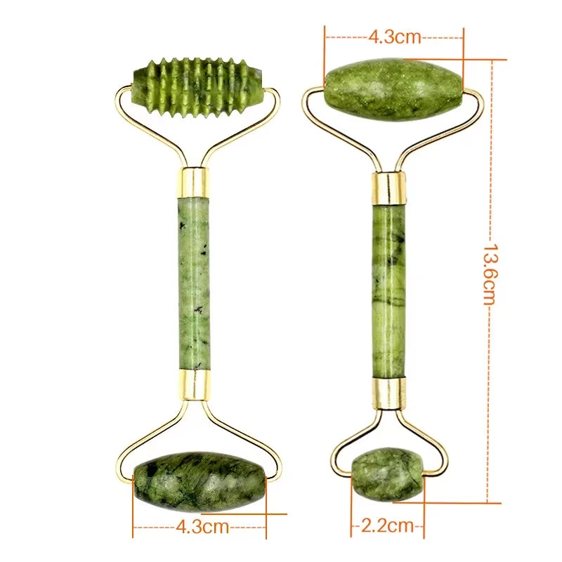 Gua Sha Massage Tool Set Natural Stone Face Neck Massager Jade Roller SPA Body Care Visage Rouleau De Massage Soin De Visage